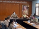 ประชุมเพื่อพิจารณามอบถุงยังชีพผู้ป่วยที่ติดโควิด-19 ในเขตพื้นที่ตำบลนิคมสร้างตนเองลำโดมน้อย